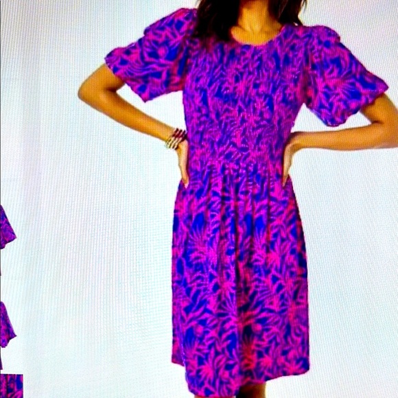 Vibrant Purple Floral Dress by Lilly Pulitzer Size M NWT - Picture 1 of 4